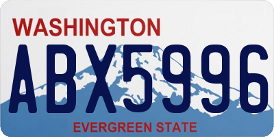 WA license plate ABX5996