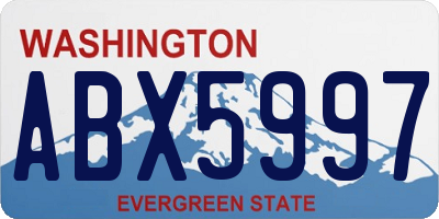 WA license plate ABX5997