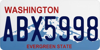 WA license plate ABX5998