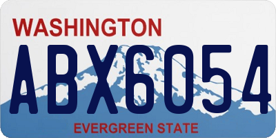WA license plate ABX6054
