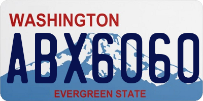 WA license plate ABX6060