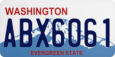 WA license plate ABX6061