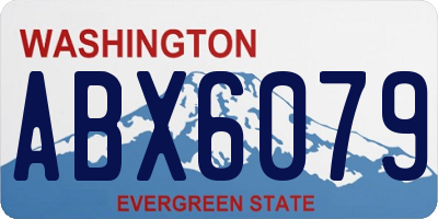 WA license plate ABX6079