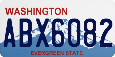 WA license plate ABX6082