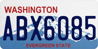 WA license plate ABX6085