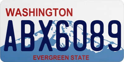 WA license plate ABX6089