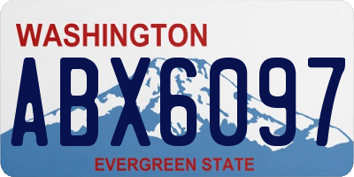 WA license plate ABX6097