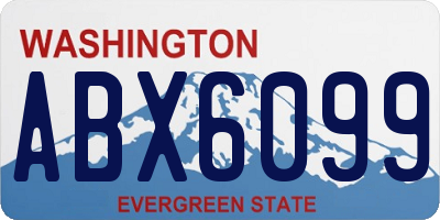 WA license plate ABX6099