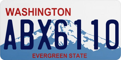 WA license plate ABX6110