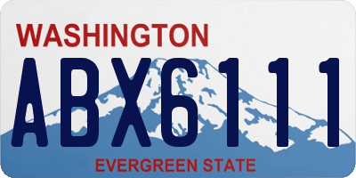 WA license plate ABX6111