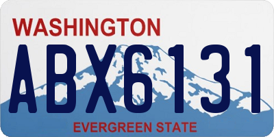 WA license plate ABX6131