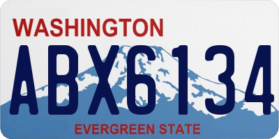 WA license plate ABX6134