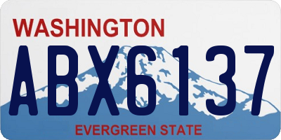 WA license plate ABX6137