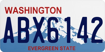 WA license plate ABX6142