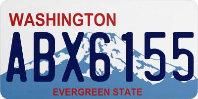 WA license plate ABX6155