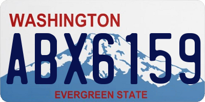 WA license plate ABX6159