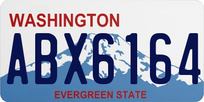 WA license plate ABX6164