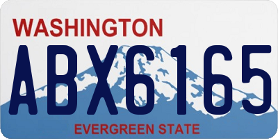 WA license plate ABX6165