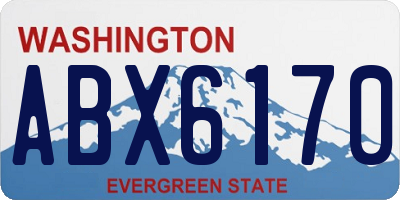 WA license plate ABX6170