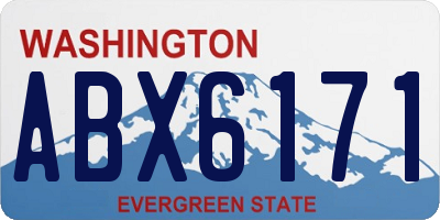 WA license plate ABX6171