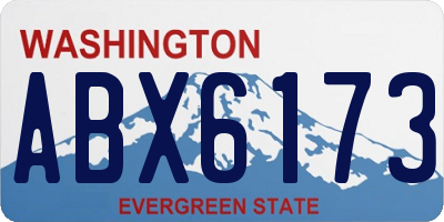 WA license plate ABX6173
