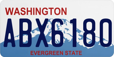 WA license plate ABX6180