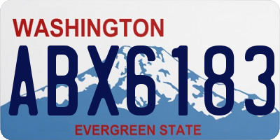 WA license plate ABX6183