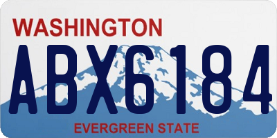 WA license plate ABX6184
