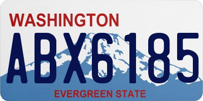 WA license plate ABX6185