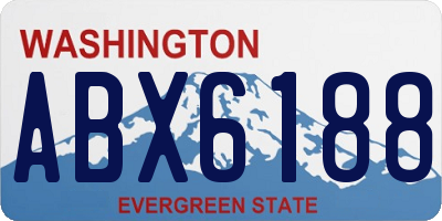 WA license plate ABX6188