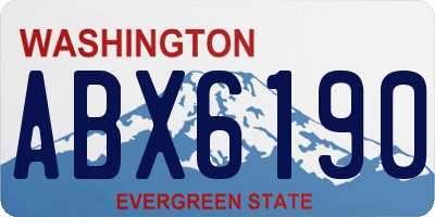 WA license plate ABX6190