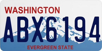 WA license plate ABX6194