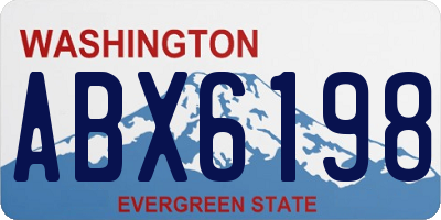 WA license plate ABX6198