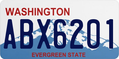 WA license plate ABX6201