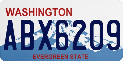 WA license plate ABX6209