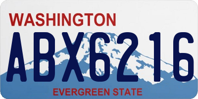 WA license plate ABX6216