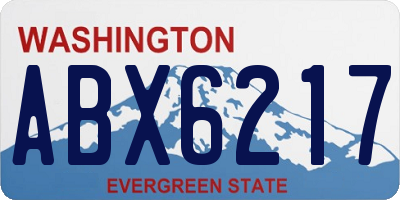 WA license plate ABX6217