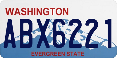 WA license plate ABX6221