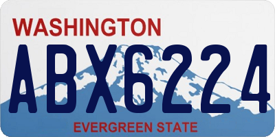 WA license plate ABX6224