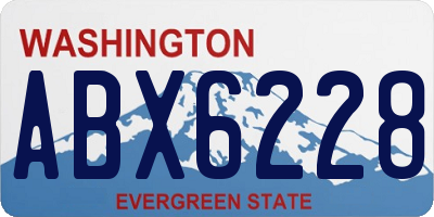 WA license plate ABX6228