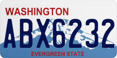 WA license plate ABX6232