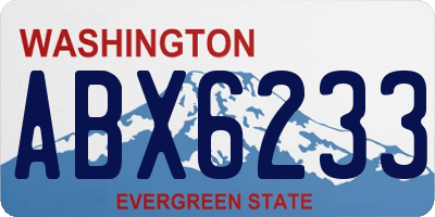 WA license plate ABX6233