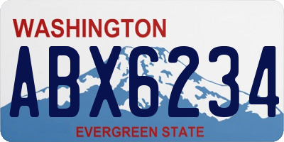 WA license plate ABX6234