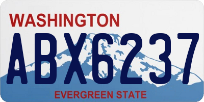 WA license plate ABX6237