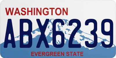 WA license plate ABX6239
