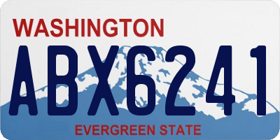 WA license plate ABX6241