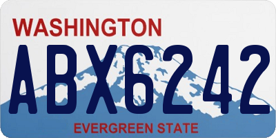WA license plate ABX6242