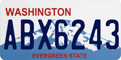 WA license plate ABX6243