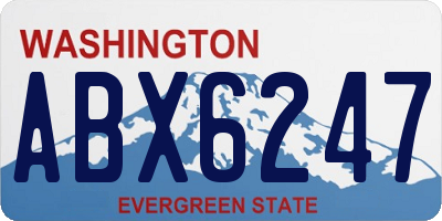 WA license plate ABX6247