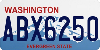 WA license plate ABX6250